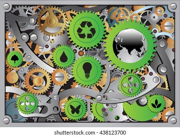 gears concept background vector illustration