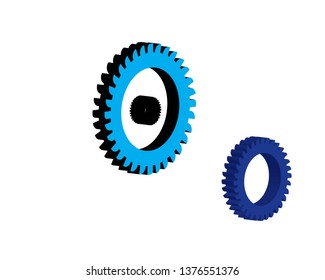 gears for cooperation or teamwork symbolism icon vector.
