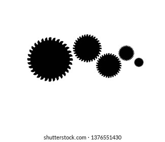 gears for cooperation or teamwork symbolism icon vector.