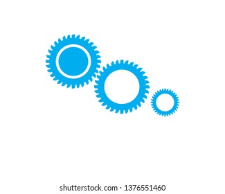 gears for cooperation or teamwork symbolism icon vector.
