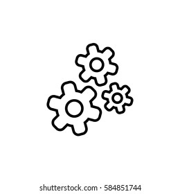 Gears depict settings or interaction isolated