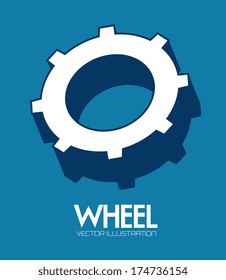 gears design over  background vector illustration