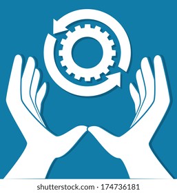 gears design over  background vector illustration