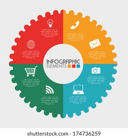 gears design over  background vector illustration
