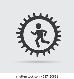 gears design over    background vector illustration