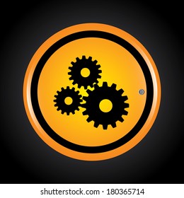 gears design over black background vector illustration  