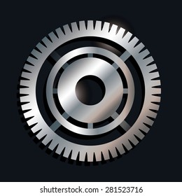 Gears design over black background, vector illustration
