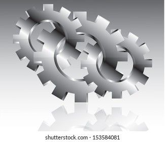 gears design over gray background vector illustration