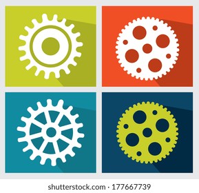 gears design over gray background vector illustration