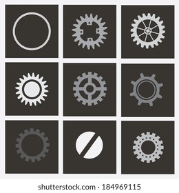 Gears design over gray background, vector illustration