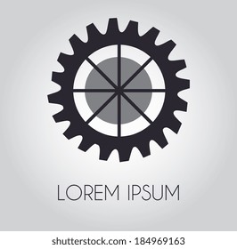 Gears design over gray background, vector illustration