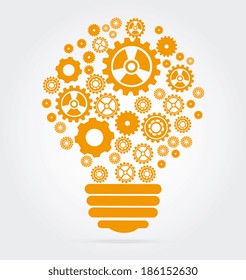 Gears design over gray background, vector illustration