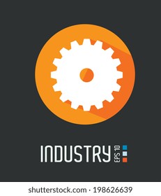 Gears design over gray background, vector illustration