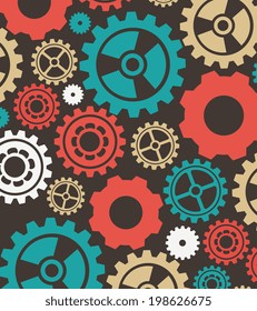 Gears design over gray background, vector illustration