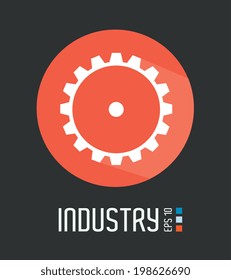 Gears design over gray background, vector illustration