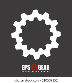 gears design over gray background vector illustration