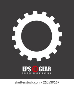 gears design over gray background vector illustration