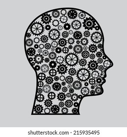 gears design over  gray background vector illustration