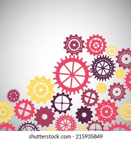 gears design over  gray background vector illustration
