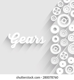 Gears design over grey background, vector illustration