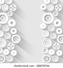 Gears design over grey background, vector illustration