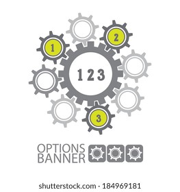 Gears design over white background, vector illustration