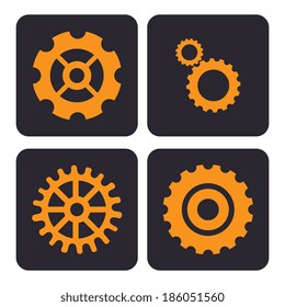 Gears design over white  background, vector illustration