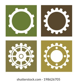 Gears design over white background, vector illustration