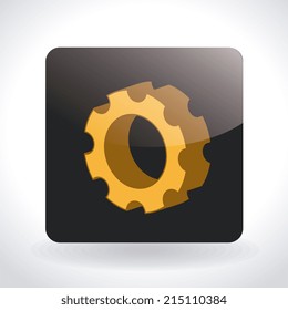 Gears design over white background, vector illustration