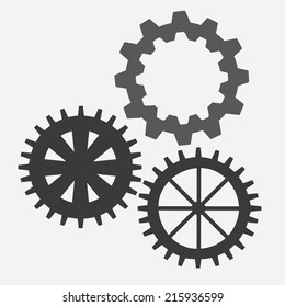 gears design over white  background vector illustration