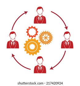gears design over  white background vector illustration