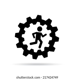 gears design over  white  background vector illustration