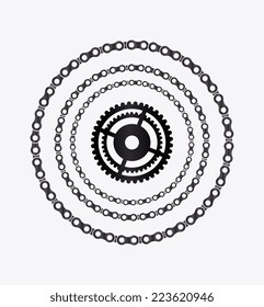 Gears design over white background, vector illustration 