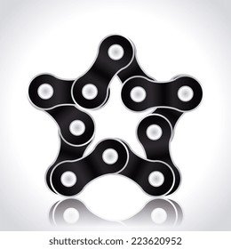 Gears design over white background, vector illustration 