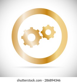 gears design over white background, vector illustration
