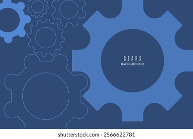 Gears design working abstract background