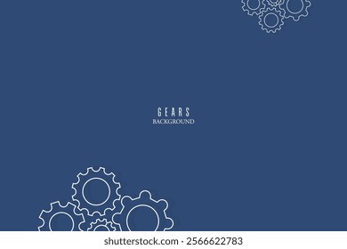 Gears design working abstract background