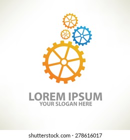 Gears design,logo template,colour concept design,clean vector