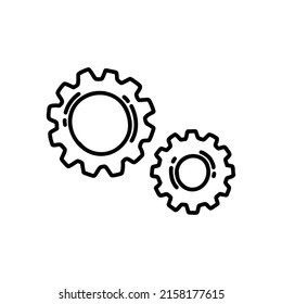 icono del doodle de engranajes, ilustración del vector