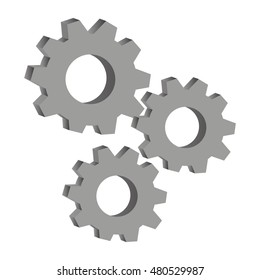 gears engineering design isolated, vector illustration eps10