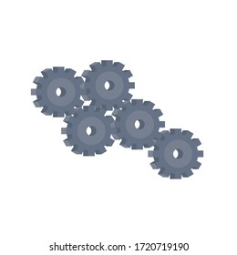 Gears. Engineering mechanism, vector illustration