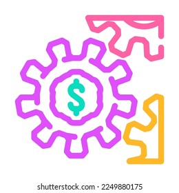 gears esg color icon vector. gears esg sign. isolated symbol illustration