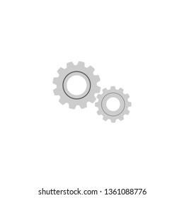 Gears in a flat style.