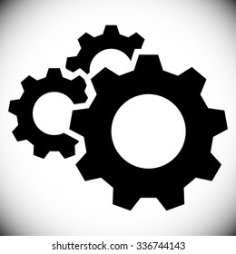 Gears, Gear Wheels, Cog Wheels On White