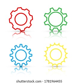 Gears. Graphic template. Vector illustration