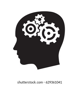 Gears in the head of a man