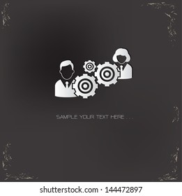 Gears human symbol,vector