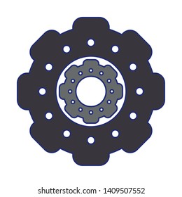 Gears Icon Cartoon Isolated Vector Illustration Stock Vector (Royalty ...