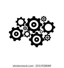 Gears icon, cog wheel, engine circle, thin line web symbol . vector ilustration