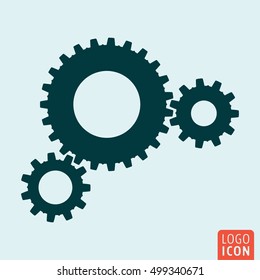 Gears icon. Cog wheels. Union, teamwork symbol Vector illustration